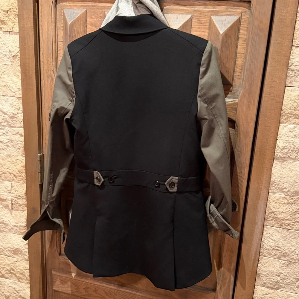 Veronica Beard army blazer with zip-in grey hoodie dickie, size 8 - Picture 8 of 12